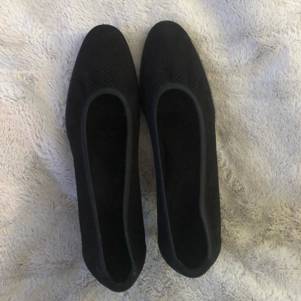 Stuart Weitzman suede net low pump Elegant Black Women's
